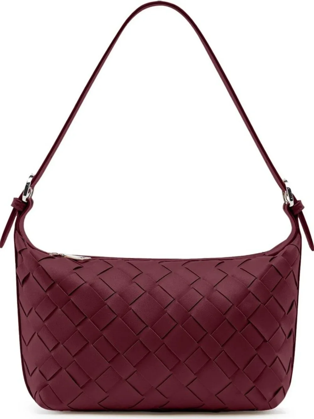 Stylish Woven Faux Leather Hobo Bag - Soft Shoulder Handbag for Work & Travel
